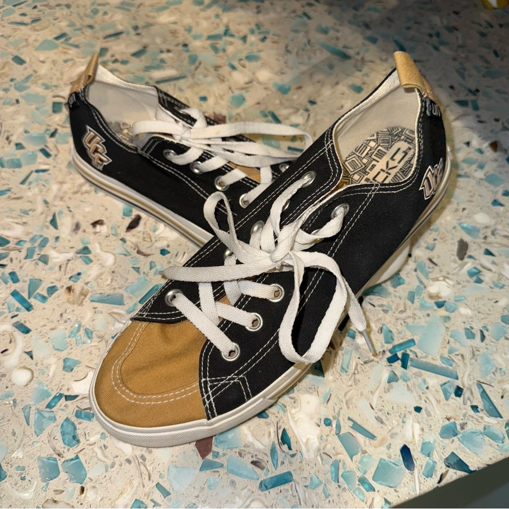 UCF knights Sneakers black and gold  by Skicks size 9 women’s size 7 mens